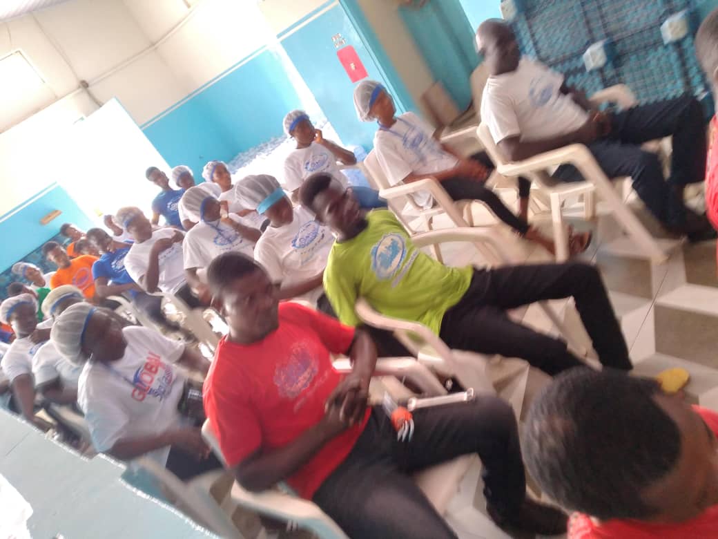 Staff in production area